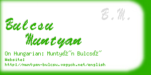 bulcsu muntyan business card